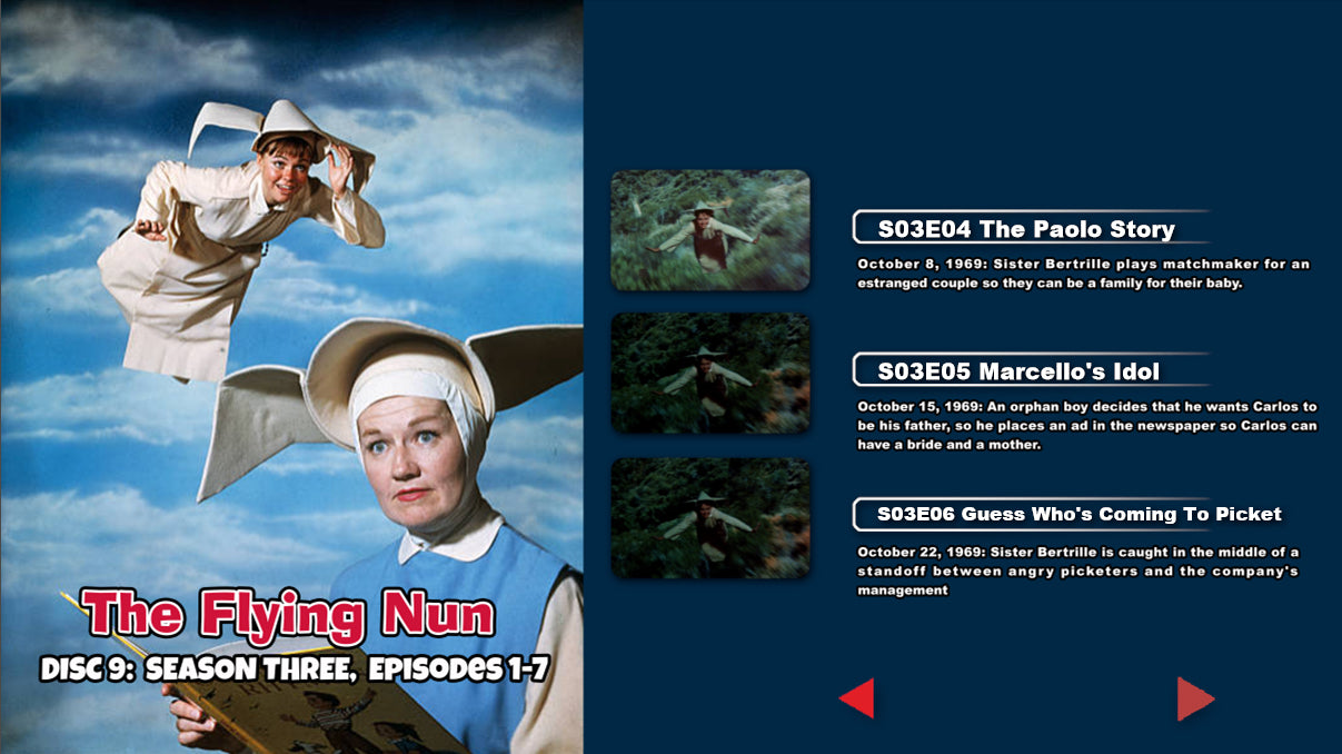 The Flying Nun Season 3 on 4 Blu Ray Discs