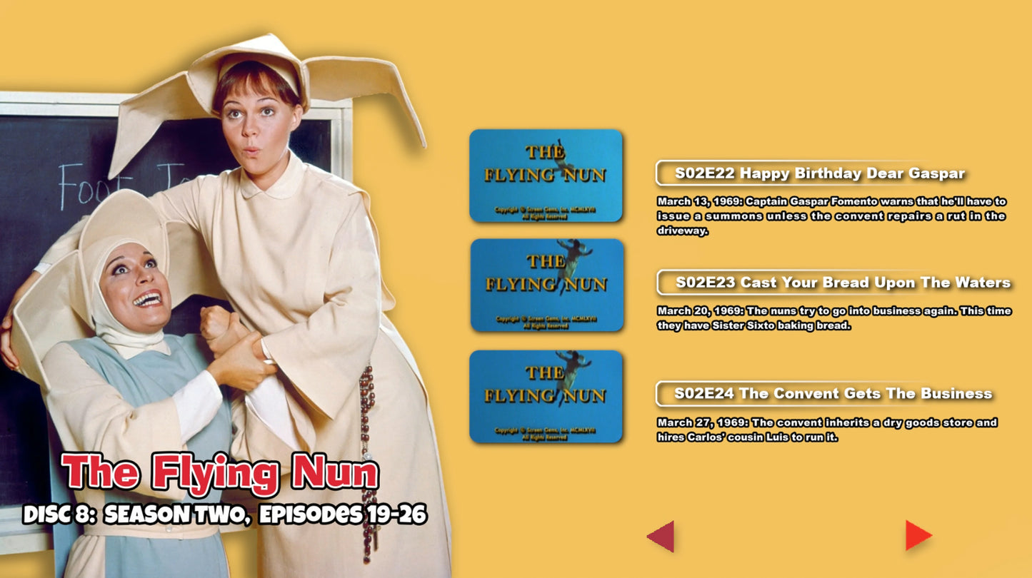 The Flying Nun Seasons 1 & 2 - 8 Disc Blu Ray Set