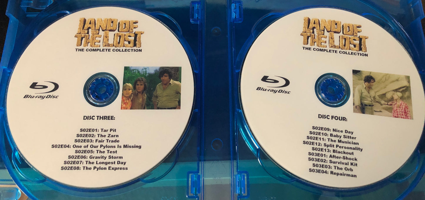 Land of the Lost Complete Series on 7 Blu Ray Discs upscaled to 720p