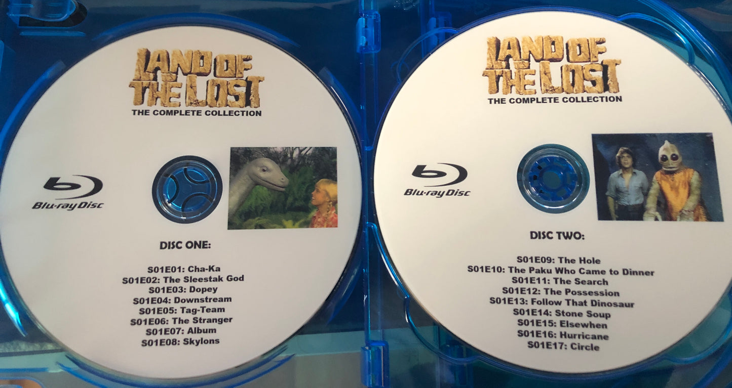 Land of the Lost Complete Series on 7 Blu Ray Discs upscaled to 720p