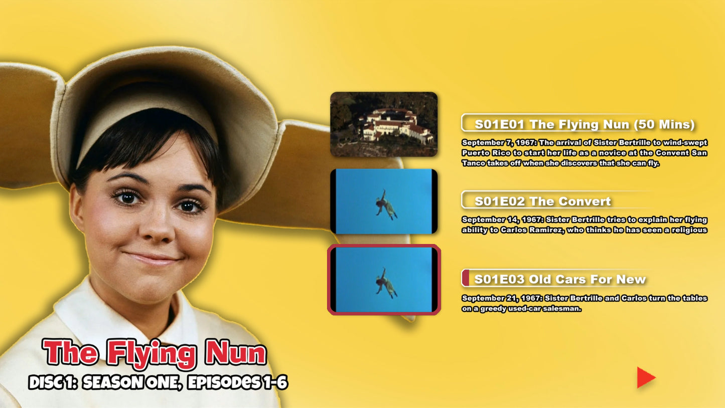 The Flying Nun Seasons 1 & 2 - 8 Disc Blu Ray Set