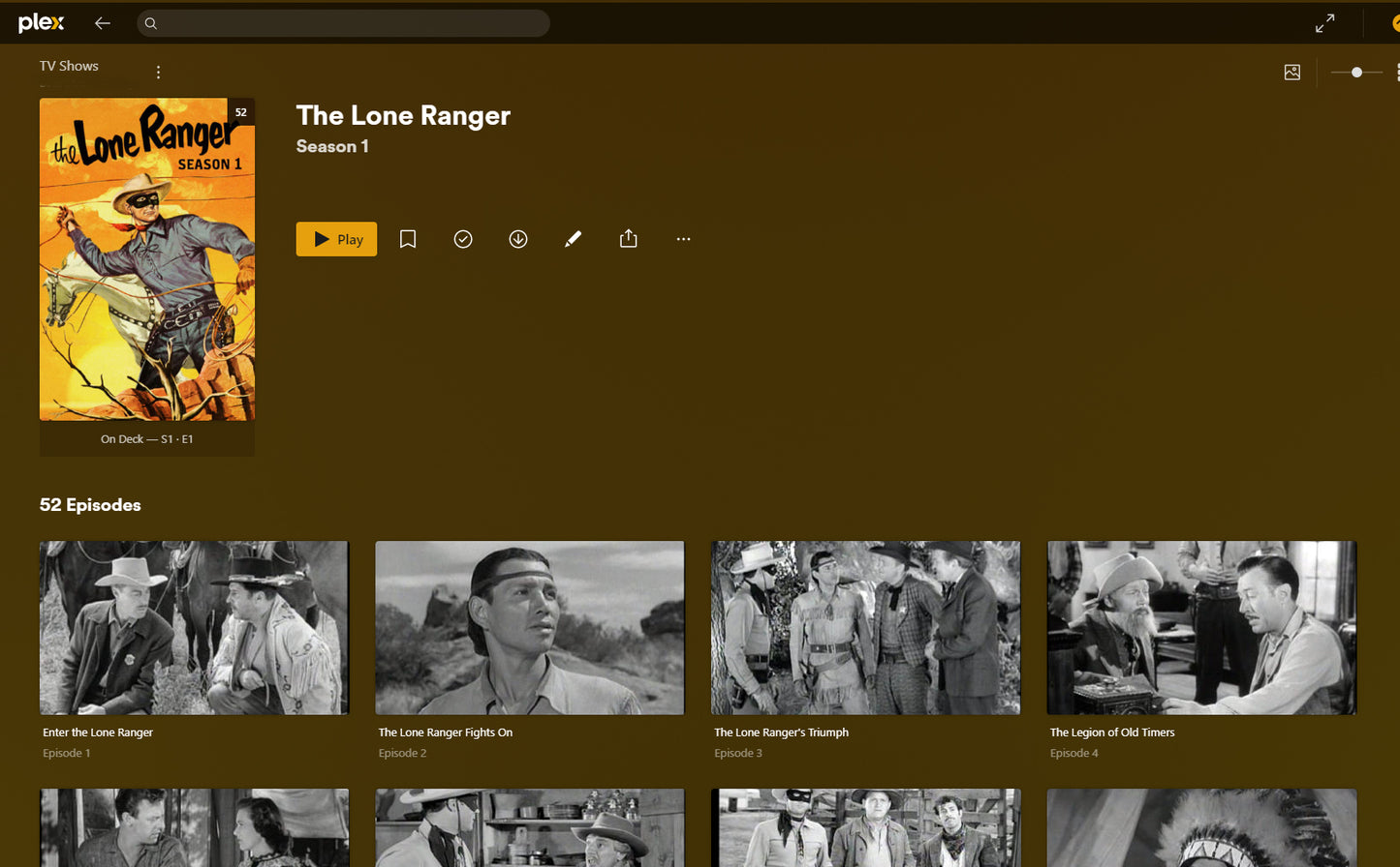 The Lone Ranger TV Series on USB Flash drive