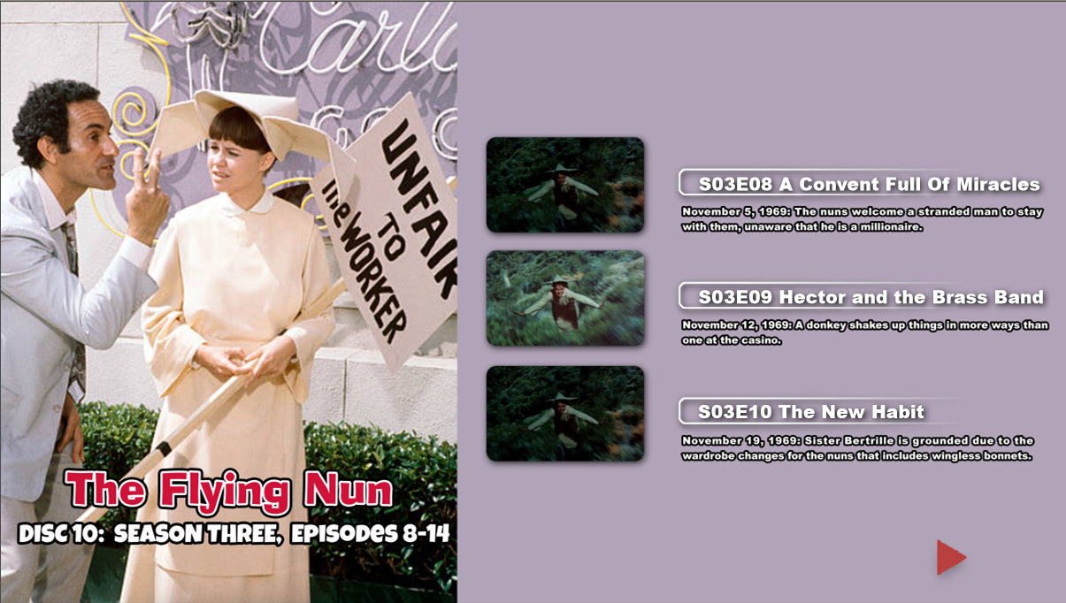 The Flying Nun Season 3 on 4 Blu Ray Discs