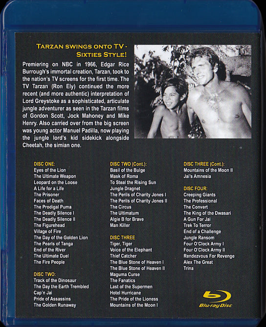 Tarzan Complete Series Blu Ray 1966 Ron Ely