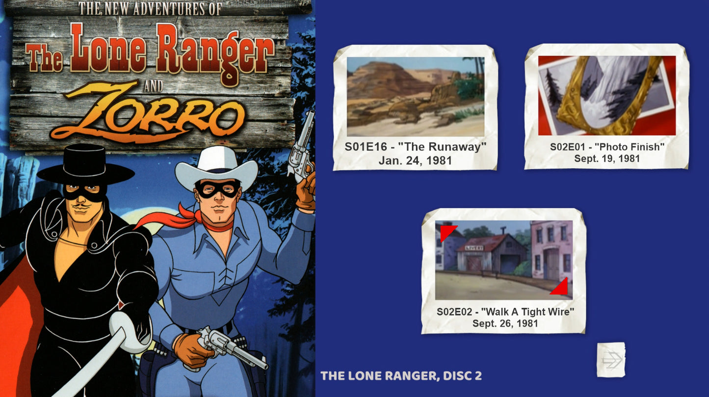 New Adventures of Lone Ranger and Zorro on Blu Ray 3 Disc Set